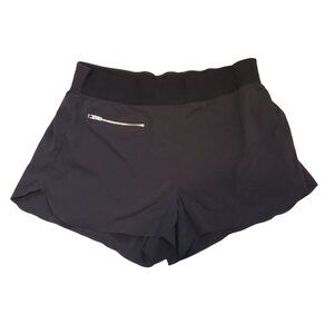 Athleta Black Athletic Shorts With Zipper Pocket Size 12 Lightweight Activewear